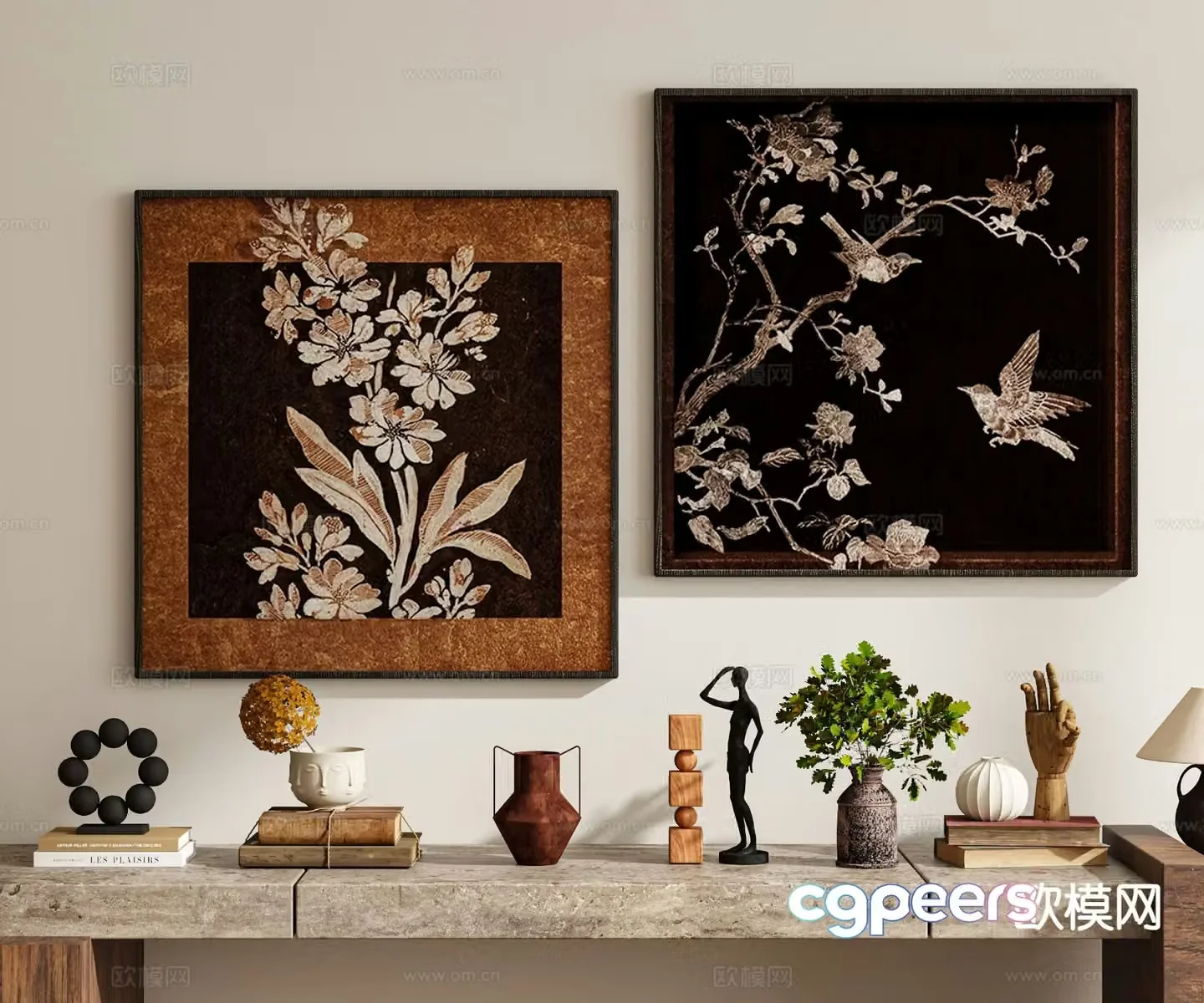 Medieval style hanging decorative painting 3D model