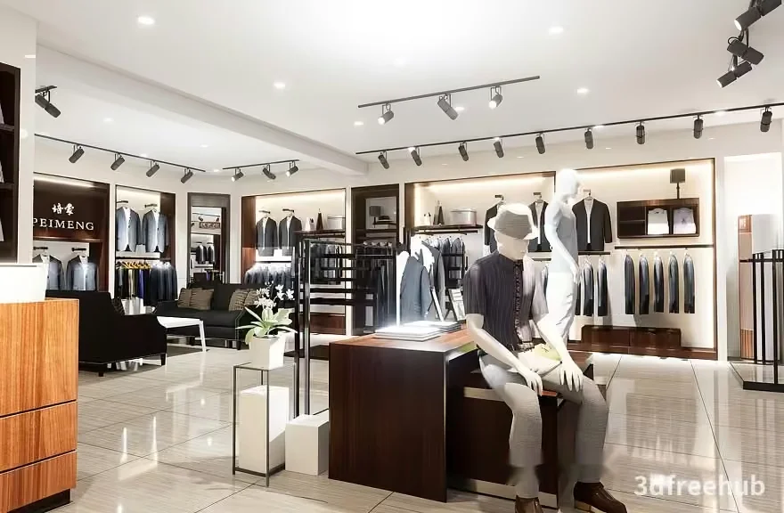 A Clothing Store 3D Model – 21580 – VRAY Render