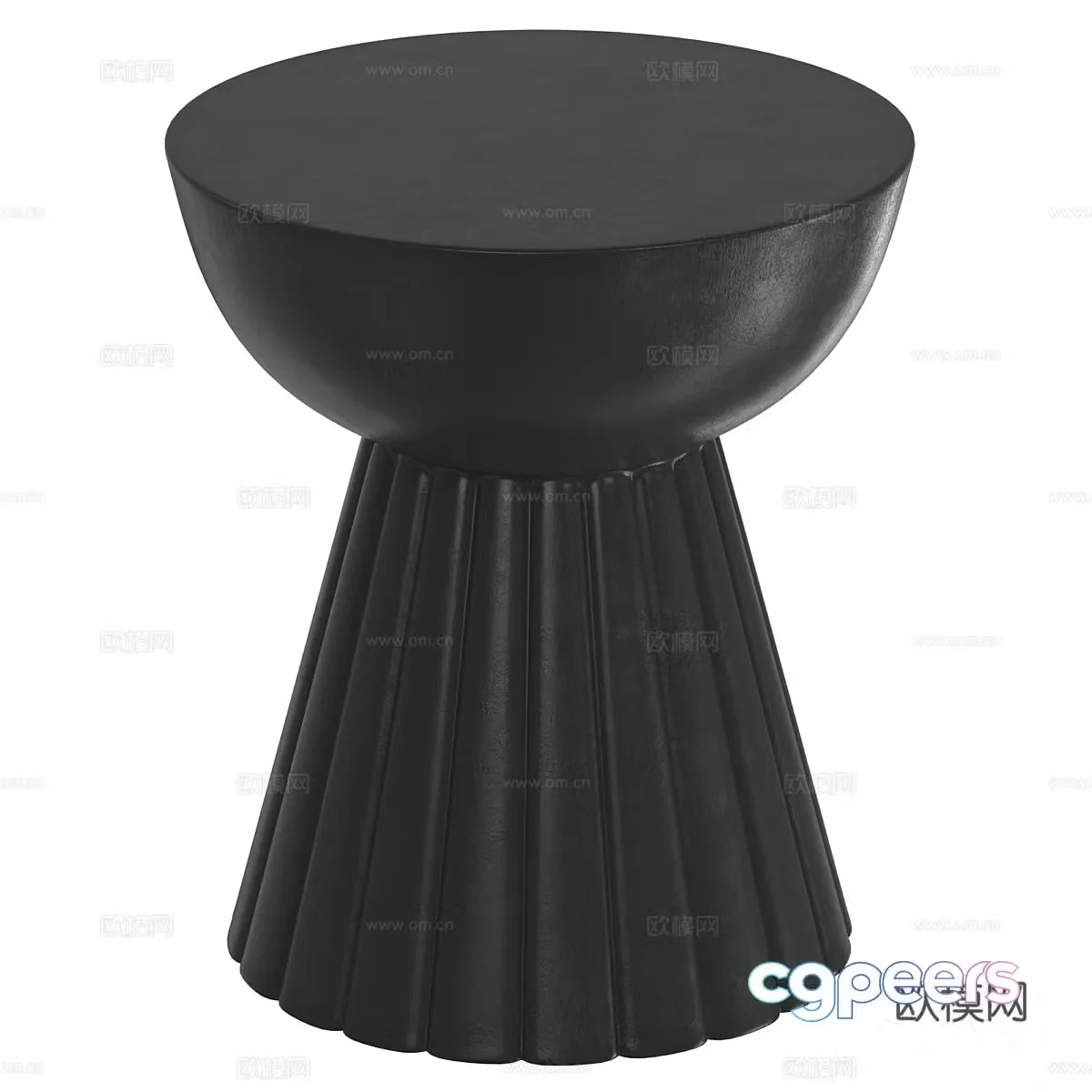 Modern dark wind edge round 3d model