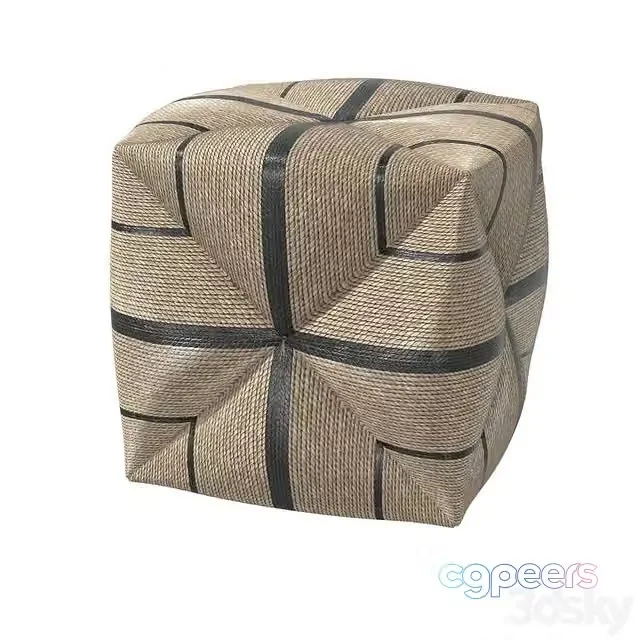 3ds Max Free – Palecek Fritz Rope Square Ottoman