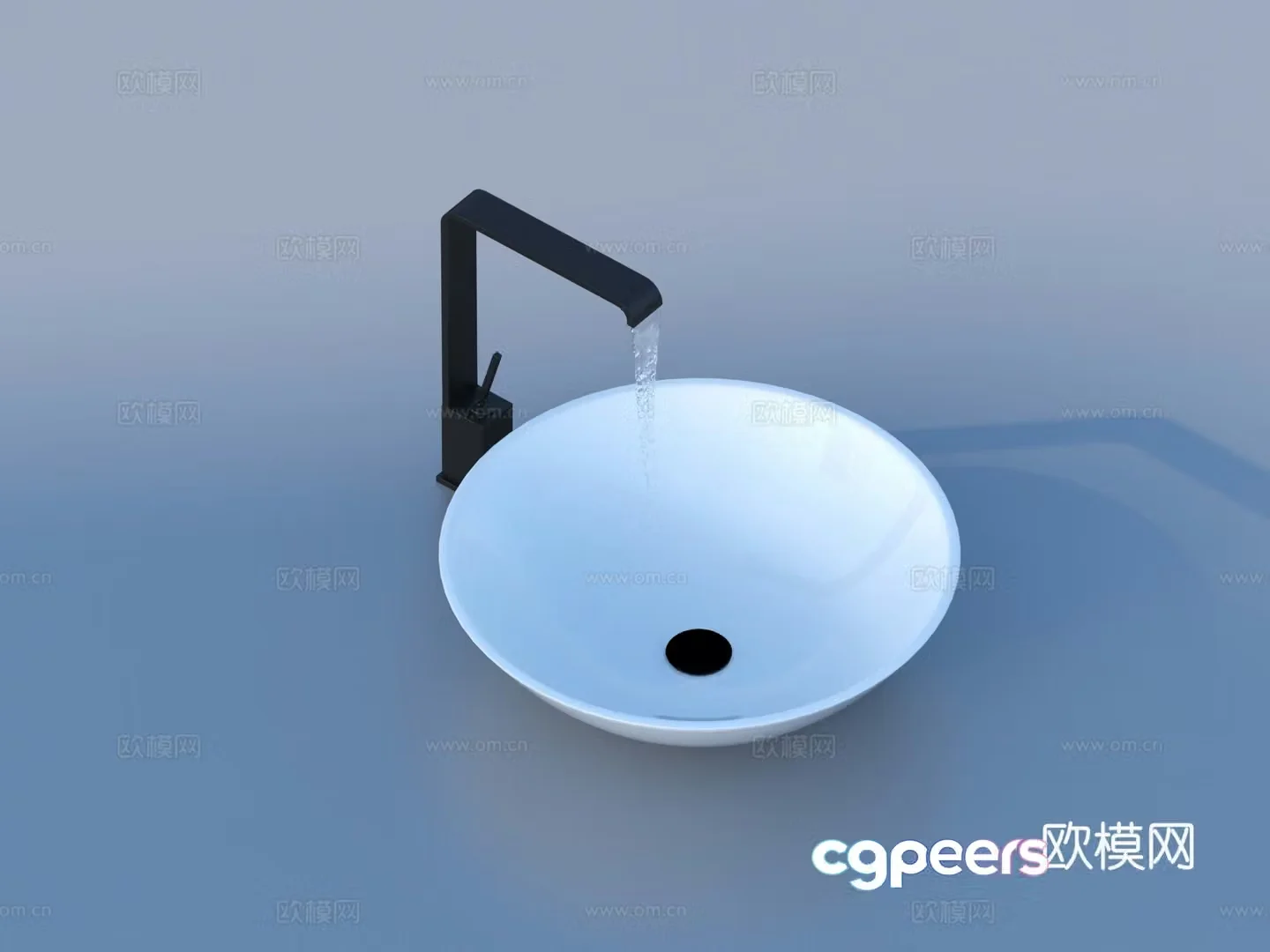 Washing basin and sink 3D model