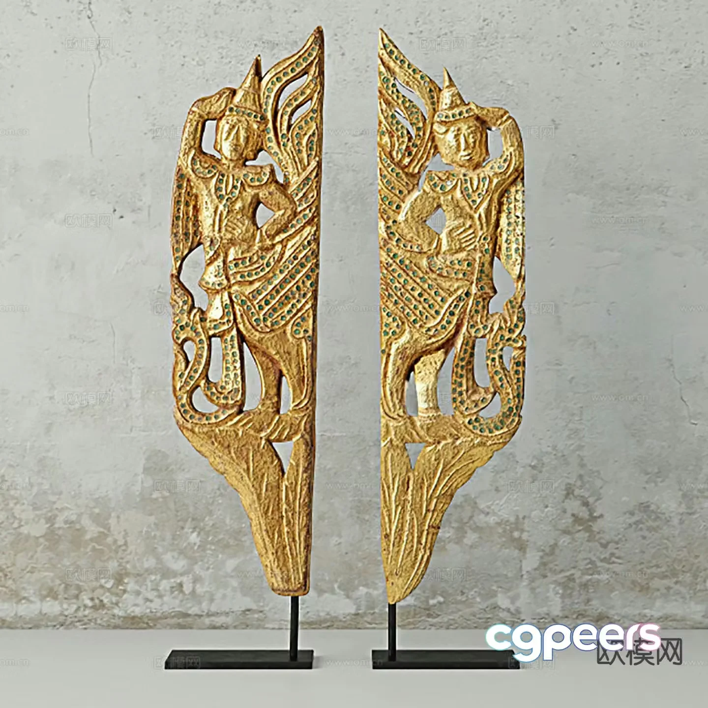 European abstract ornaments art ornaments 3d model