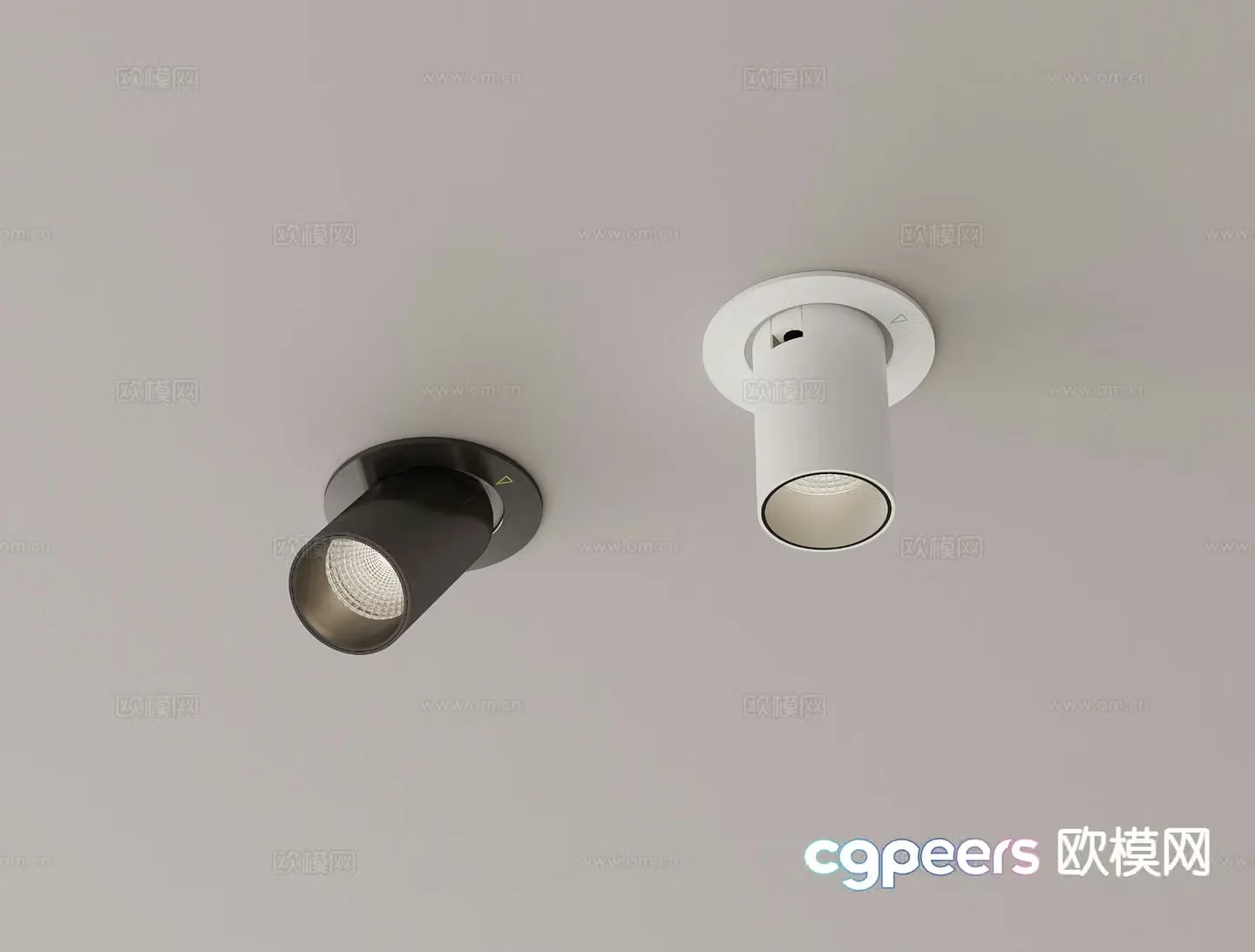 Surface mounted downlight spotlight magnetic light track light 3D model