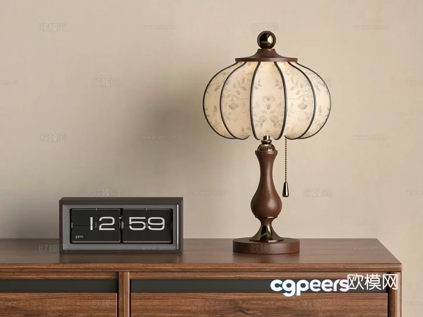 3D model of medieval style table lamp