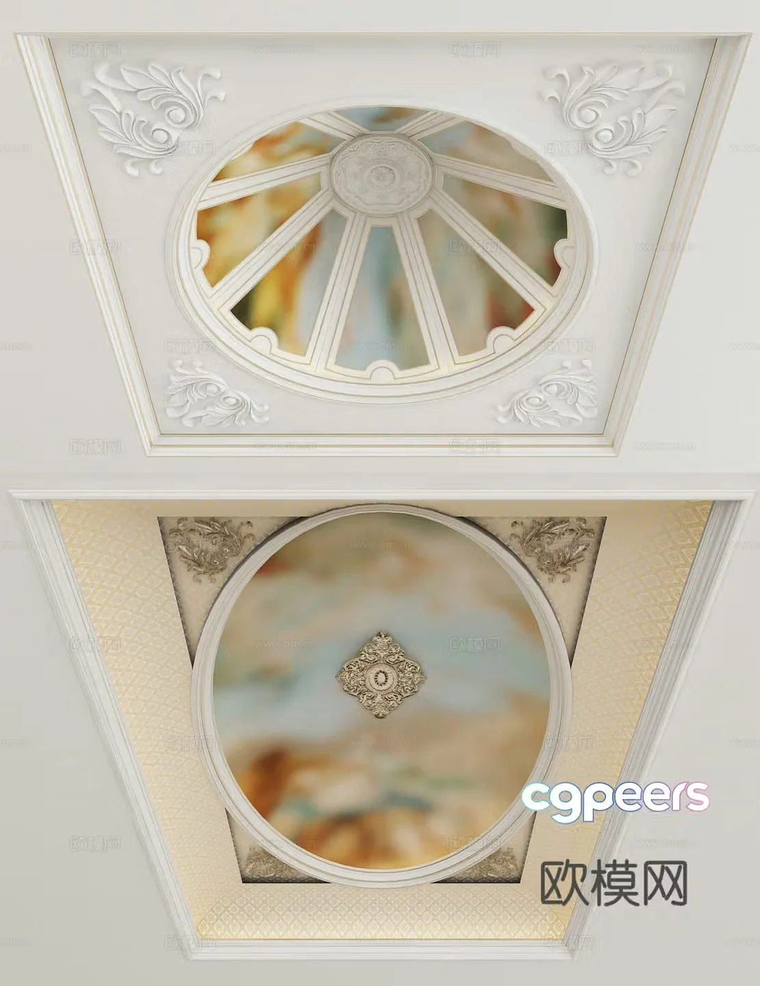 European style ceiling 3D model