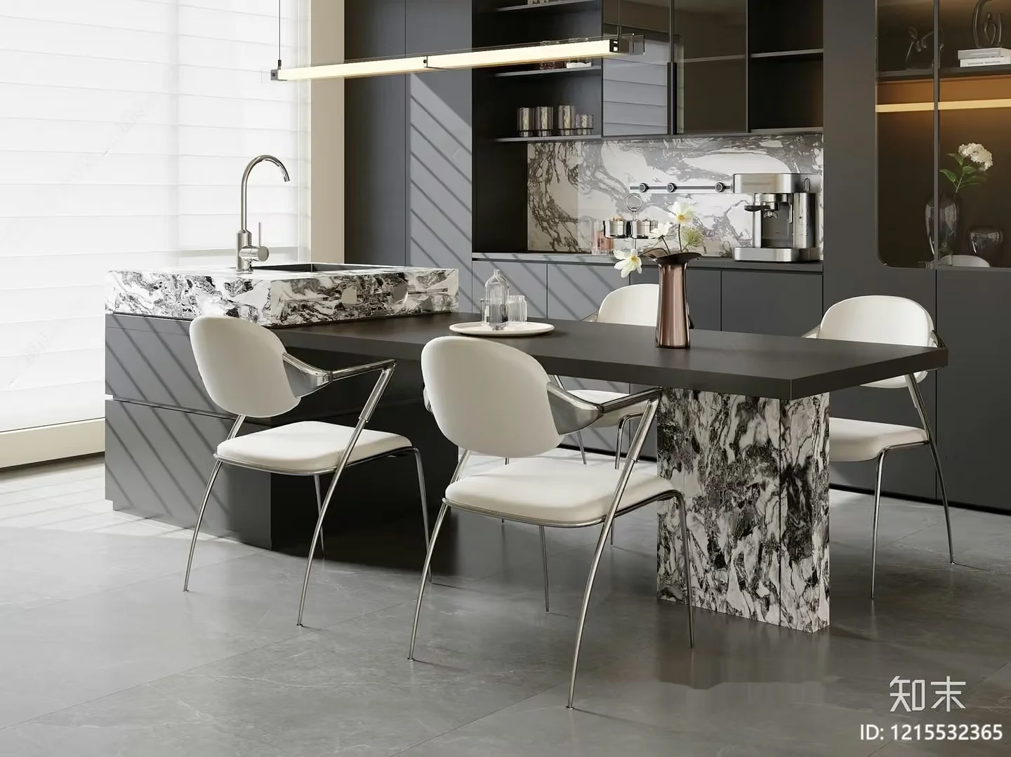 Modern Kitchen 3D Model – 14492 – VRAY Render