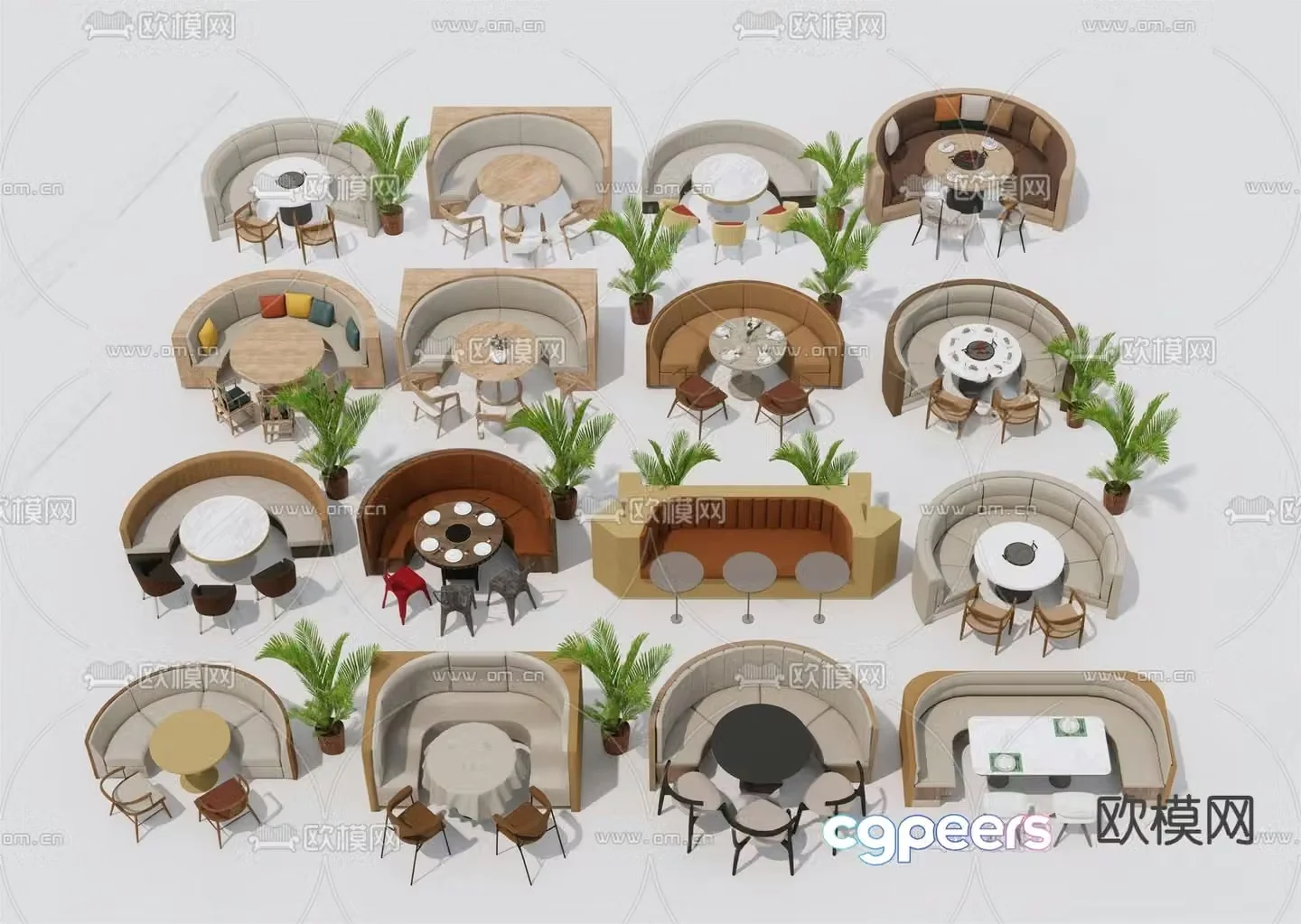 Card seat dining table and chairs curved card seat card seat sand 3D model