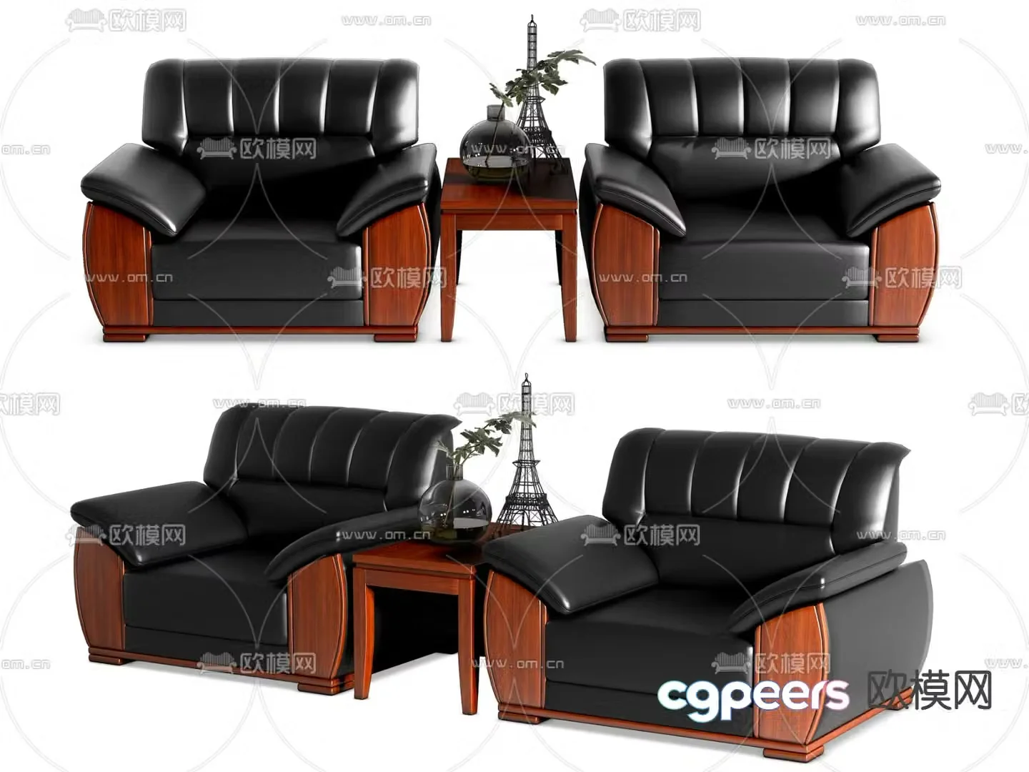 Office sofa VIP sofa reception sofa 3d model