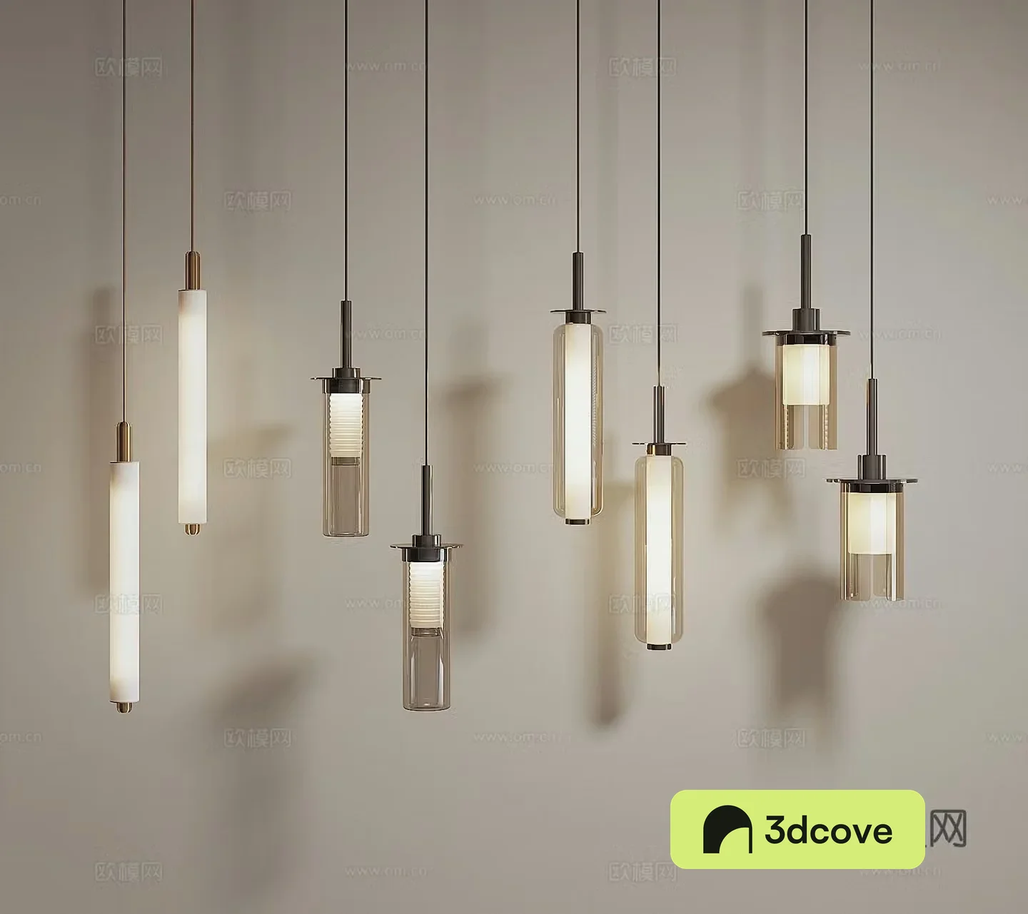 Modern glass chandelier