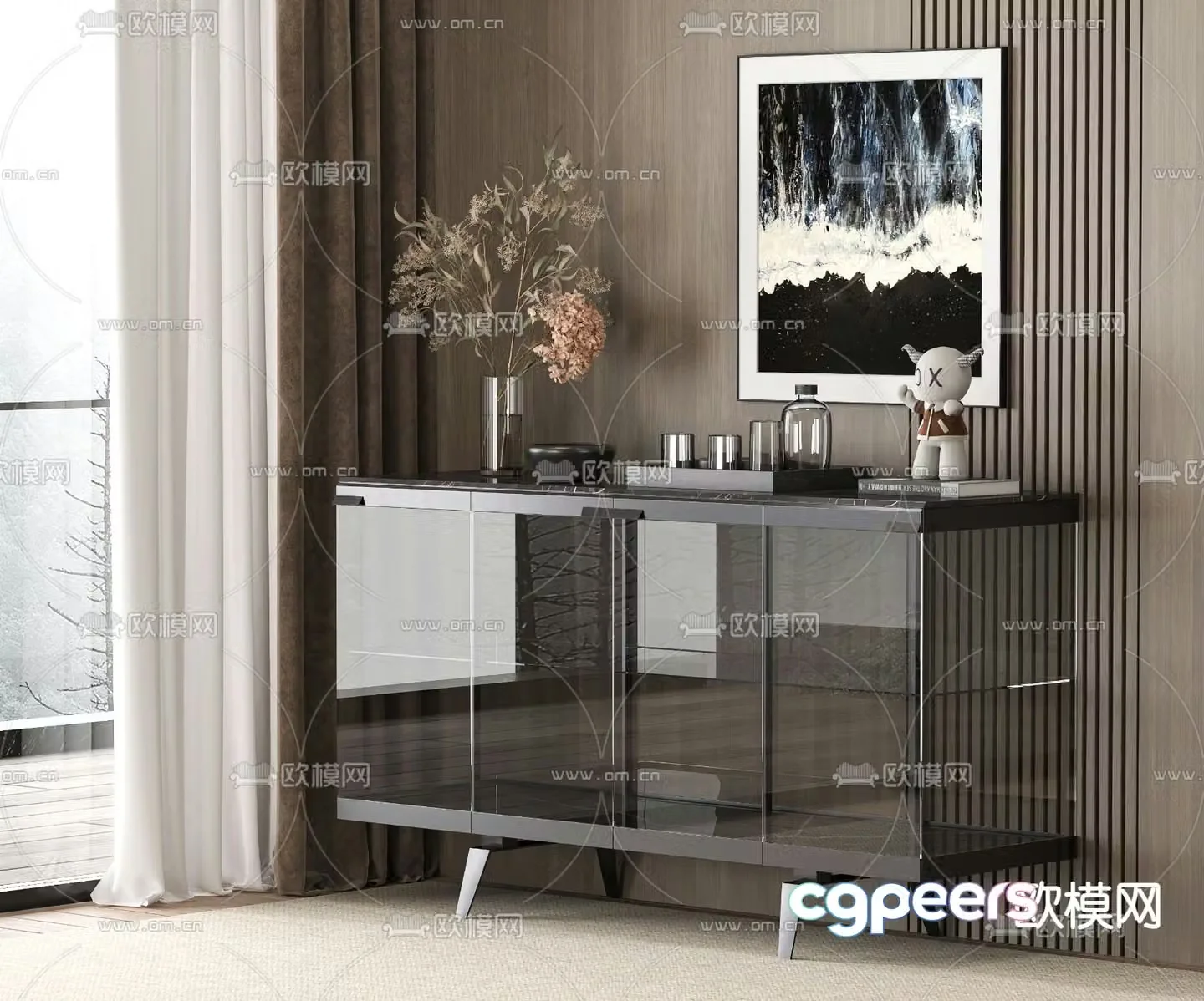 Modern entrance cabinet 3D model