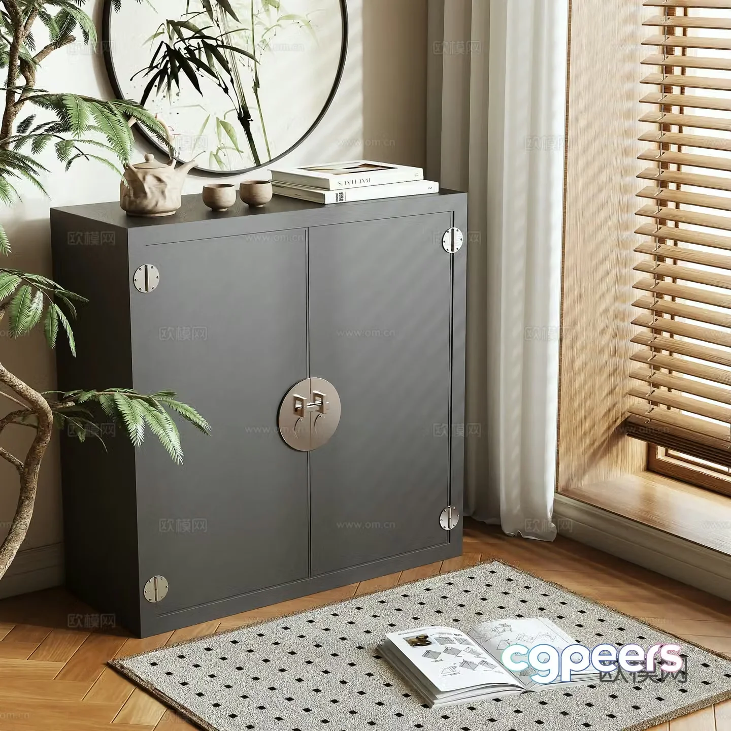 Medieval style entrance cabinet 3D model