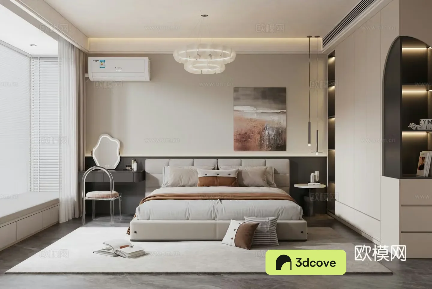 Modern minimalist home bedroom