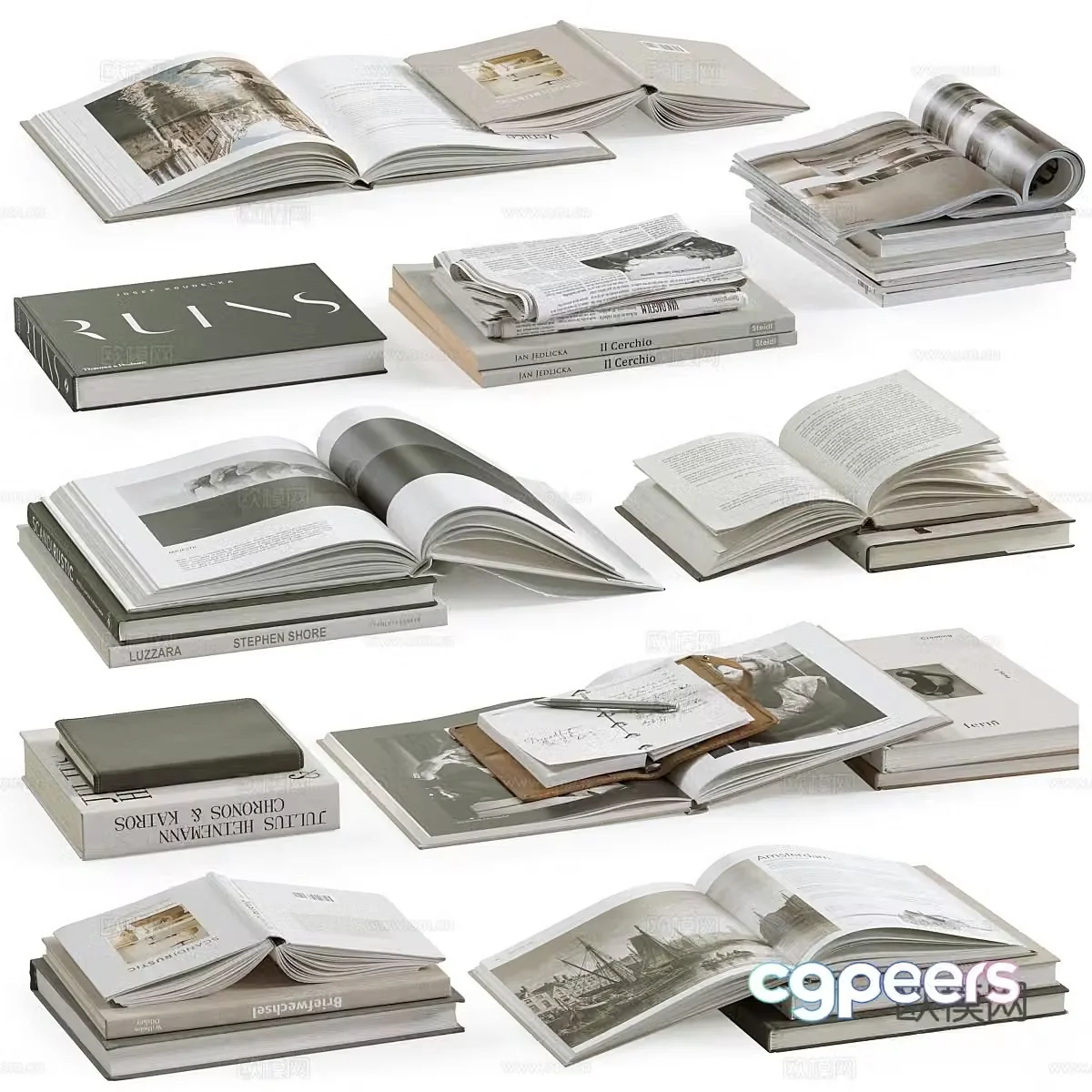 books book newspaper 3d model