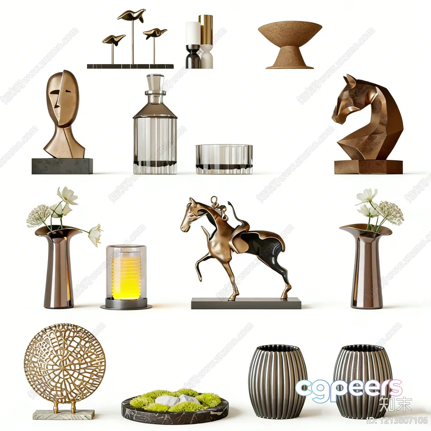 Decorative Home Accents 3D Model – 11929 – VRAY Render