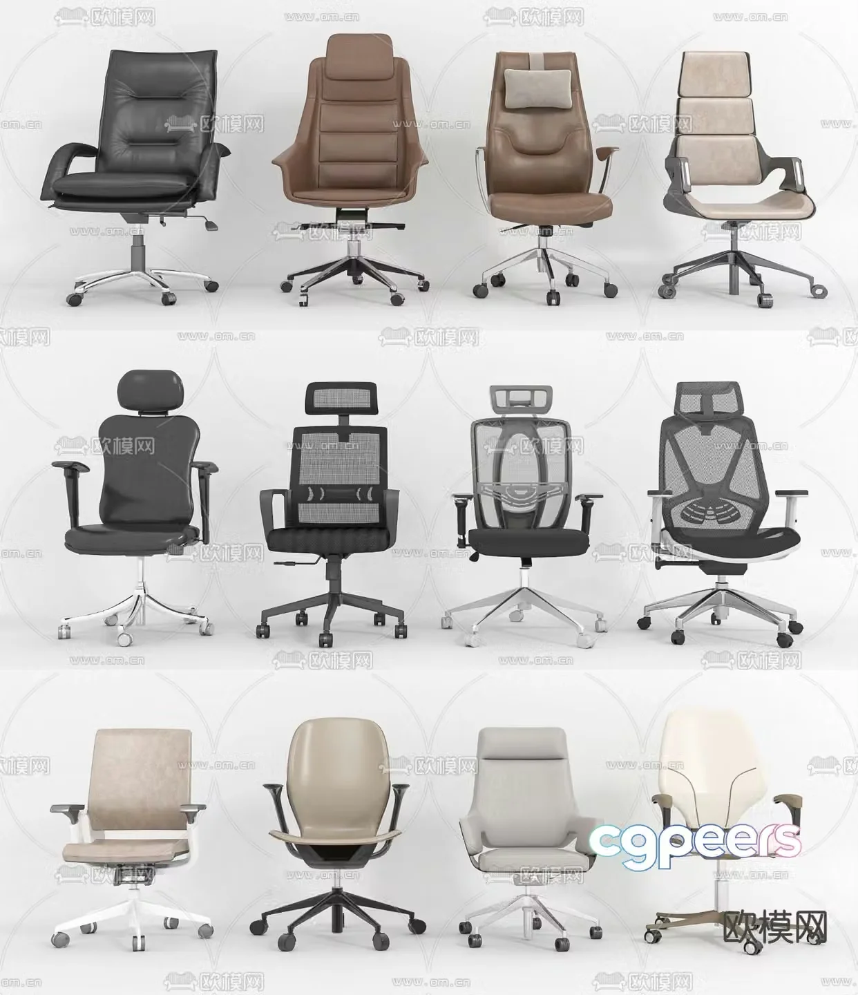 Boss chair office chair conference chair shift chair 3d model