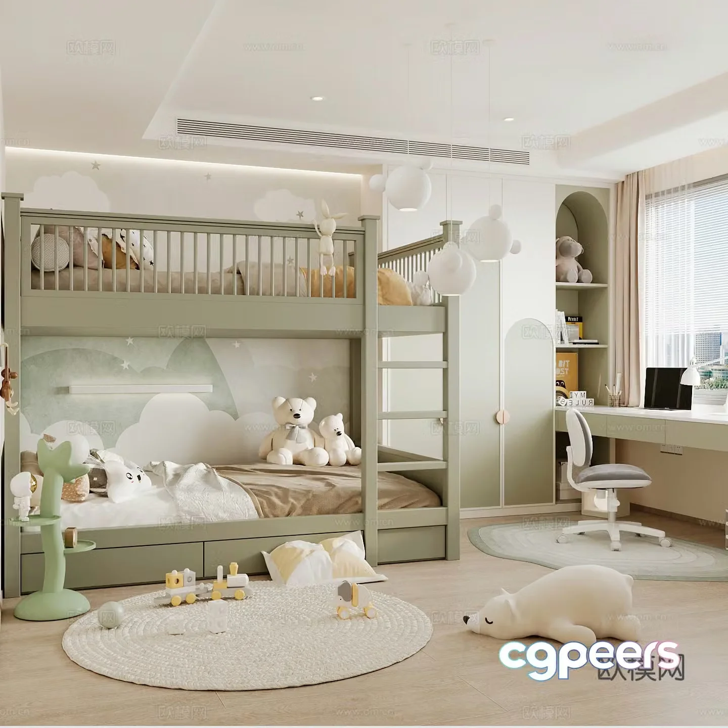 Modern children’s room Boy’s room Kid’s room 3d model