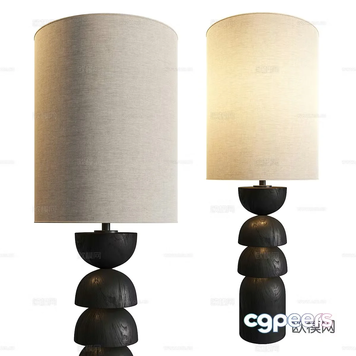 New Chinese style Wasabi Aska small desk lamp 3D model