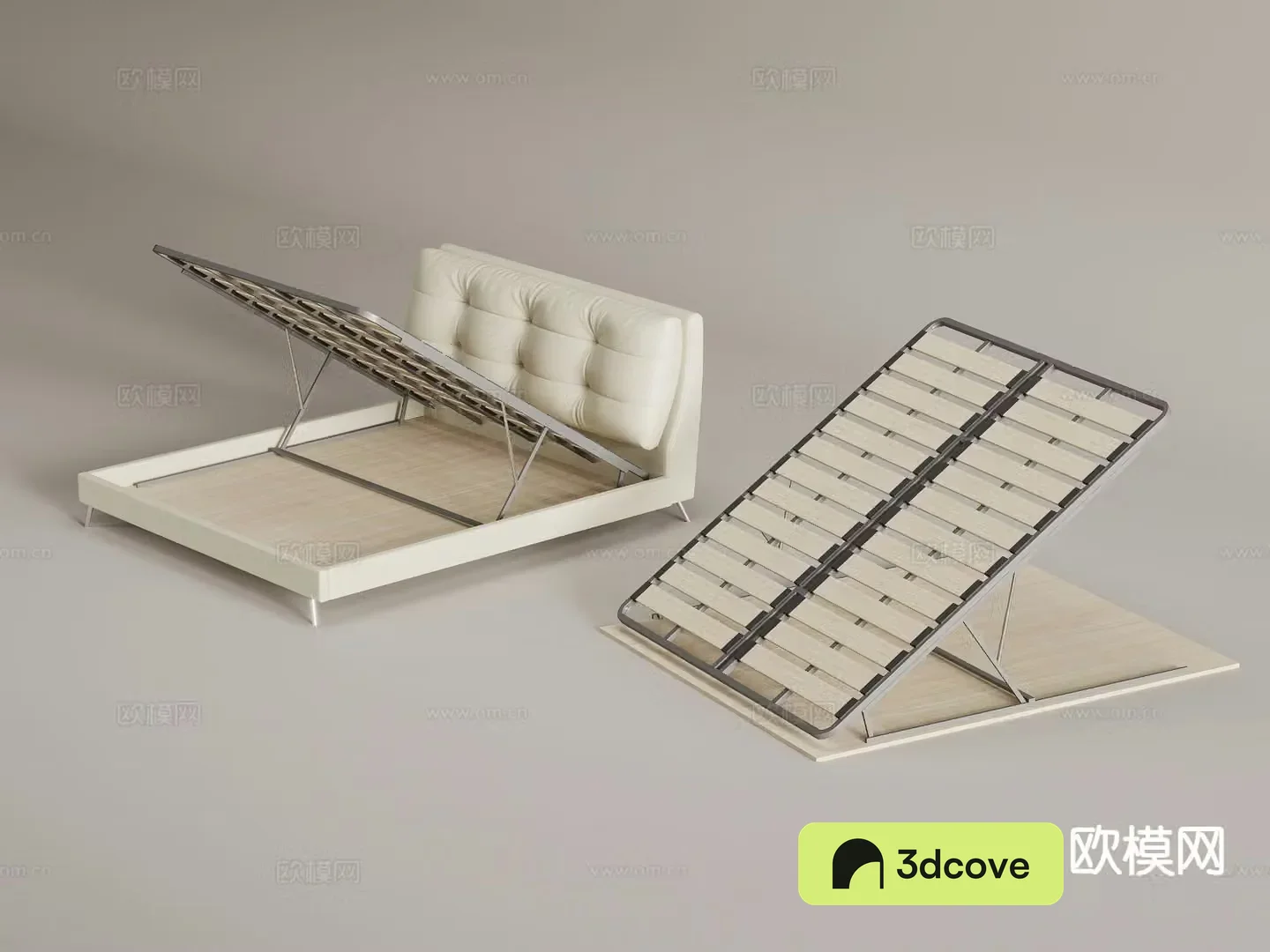 Modern flip-up bed frame double bed storage bed