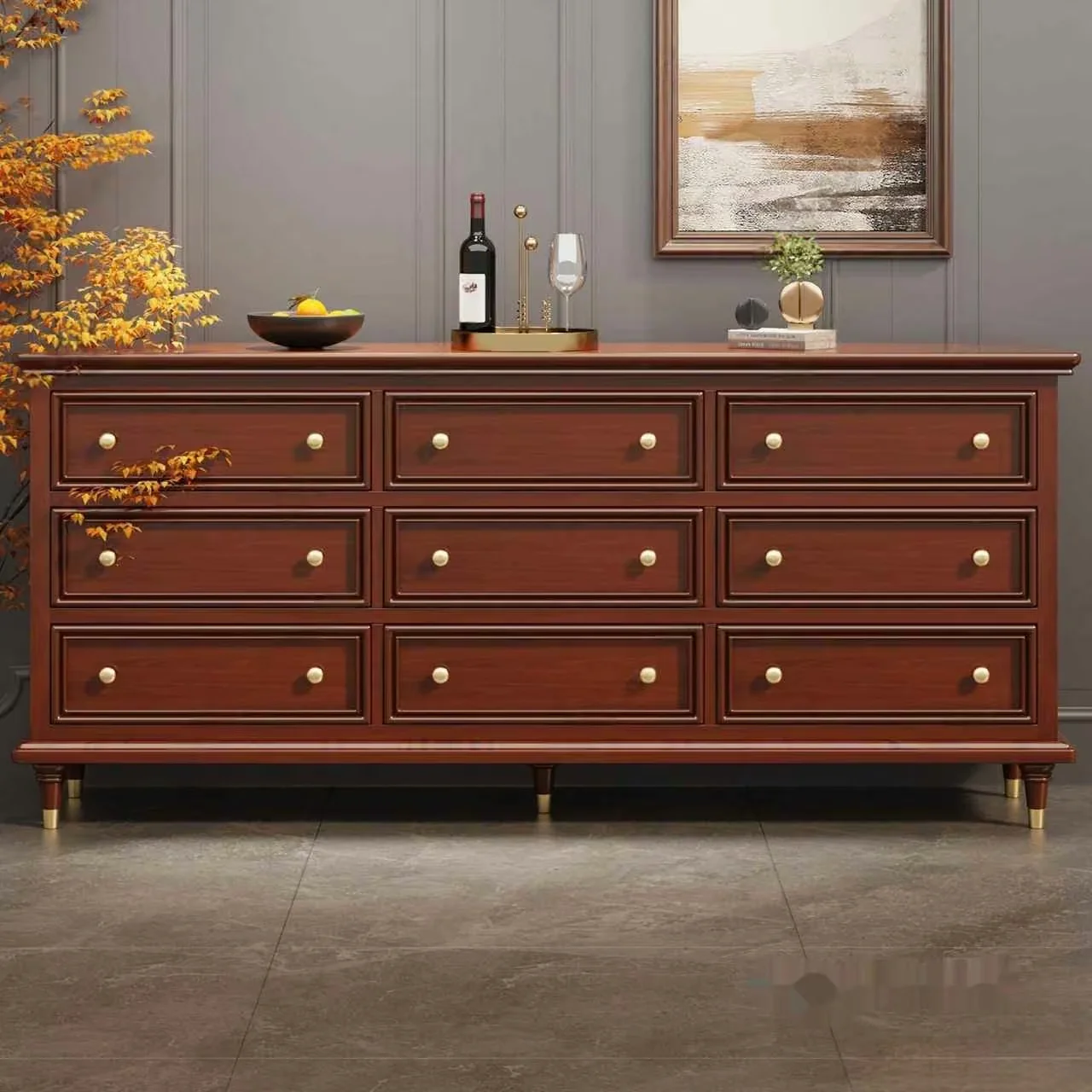 A Wooden Dresser 3D Model – 16564 – VRAY Render