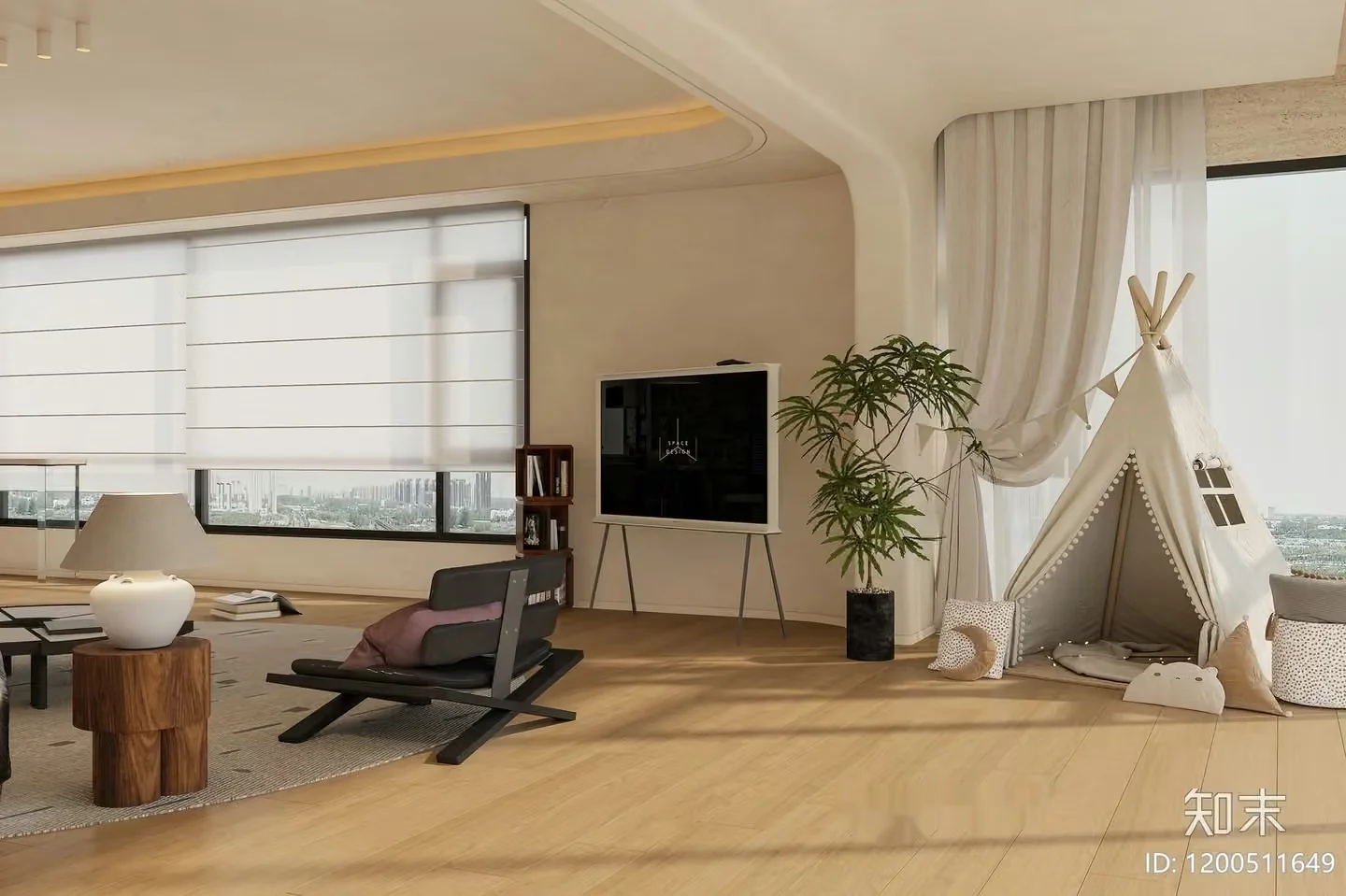Modern Living Room 3D Model – 10275 – VRAY Render