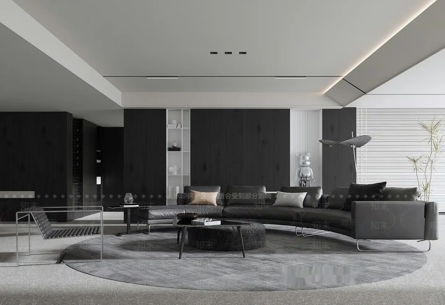 Modern Living Room 3D Model – 12718 – VRAY Render