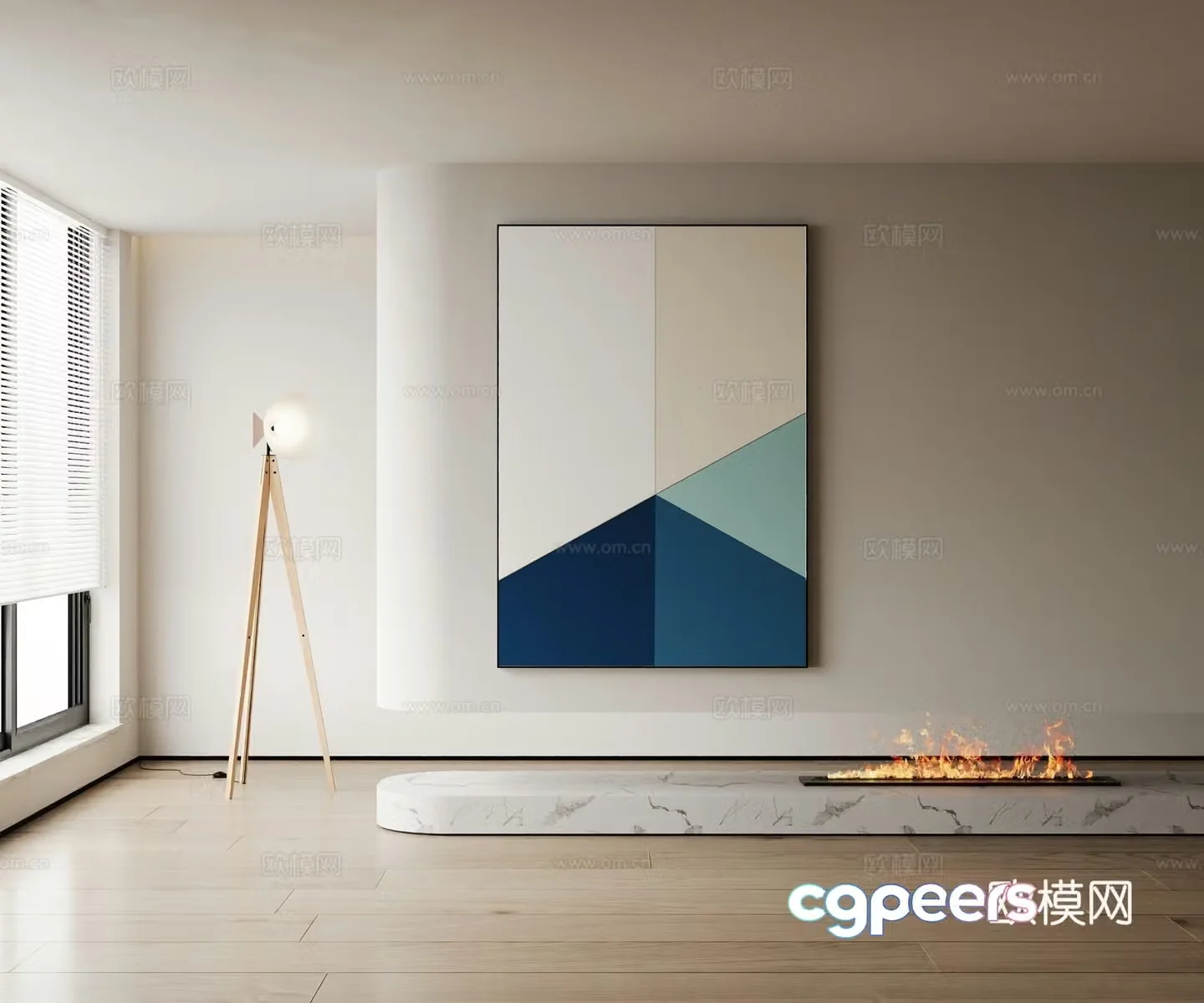 Modern decorative painting 3d model
