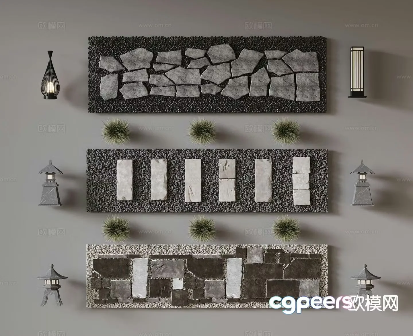 Modern slate step 3d model