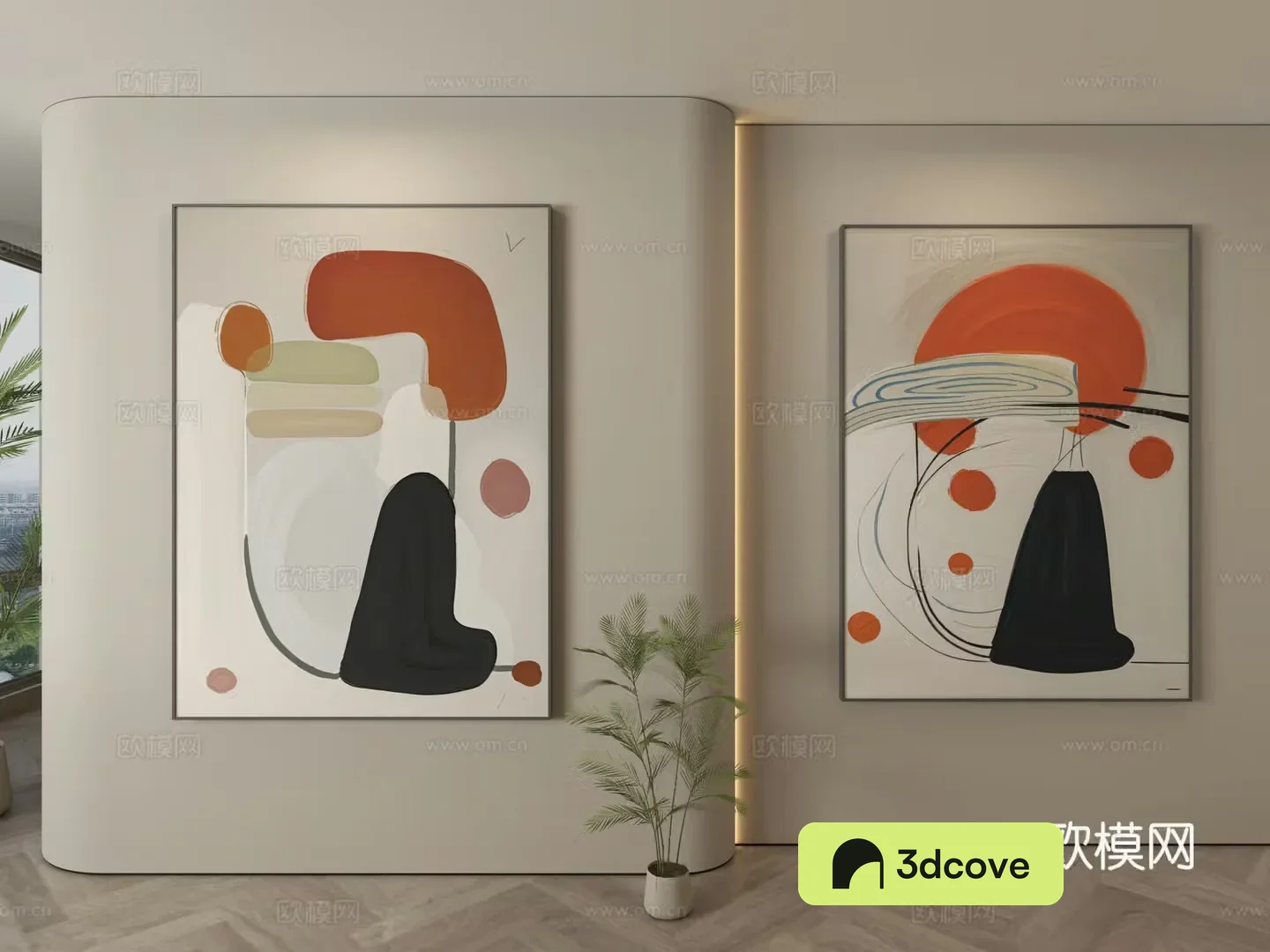 Modern decorative paintings Simple hanging paintings