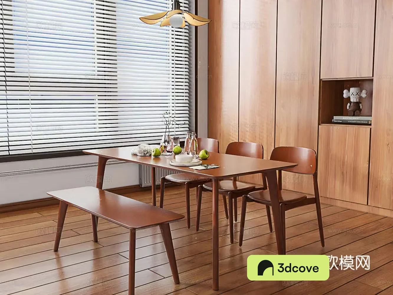Modern living and dining room chandeliers dining table and chair combination