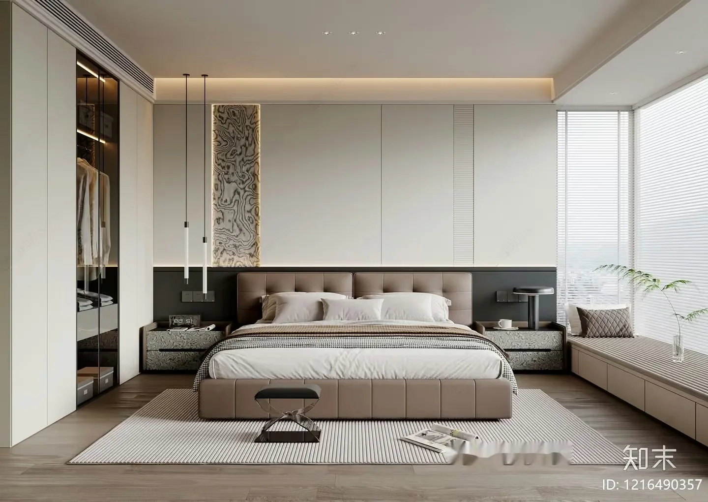 Modern Bedroom Design 3D Model – 18072 – VRAY Render