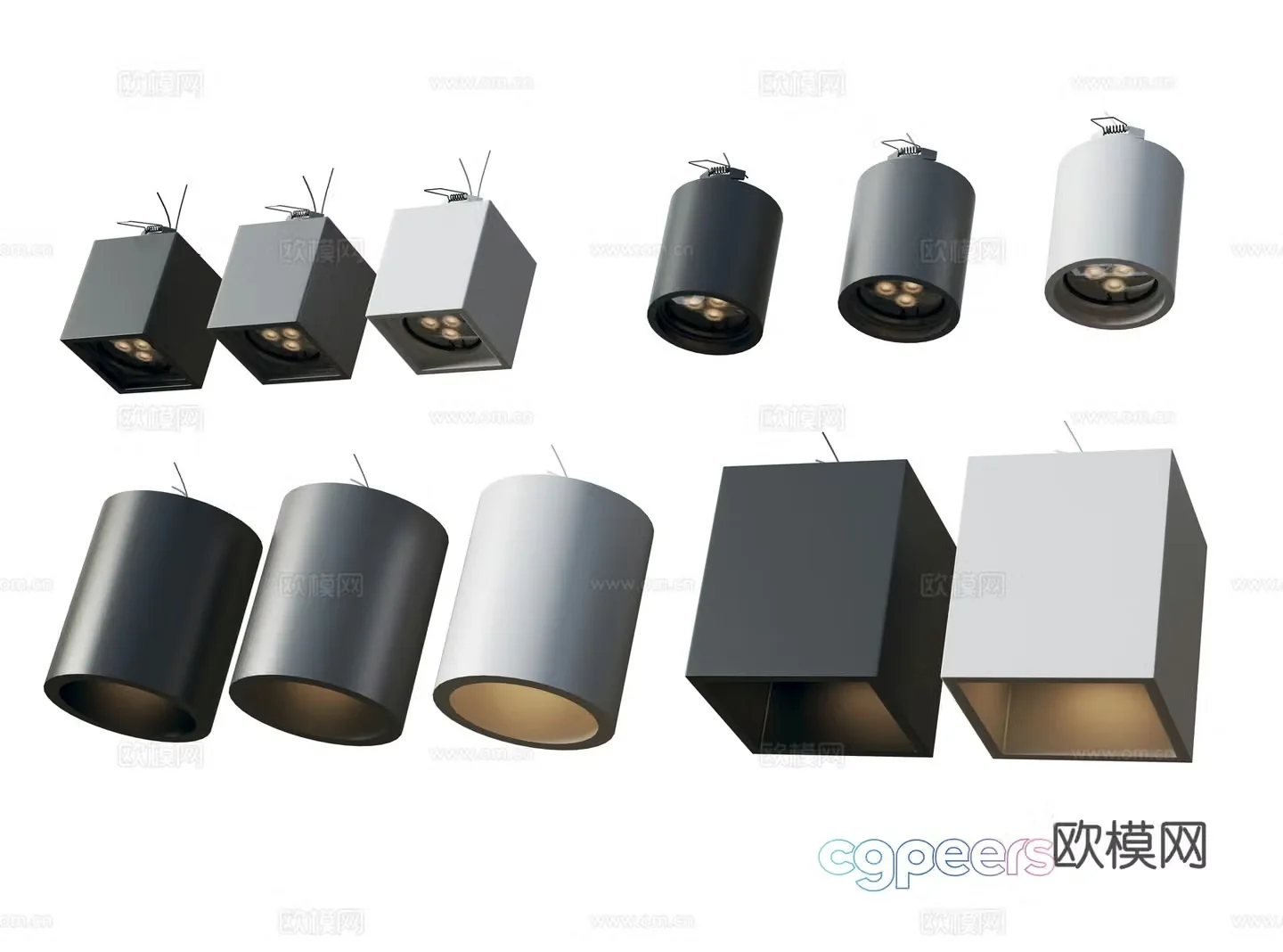 Modern downlight spotlight 3d model