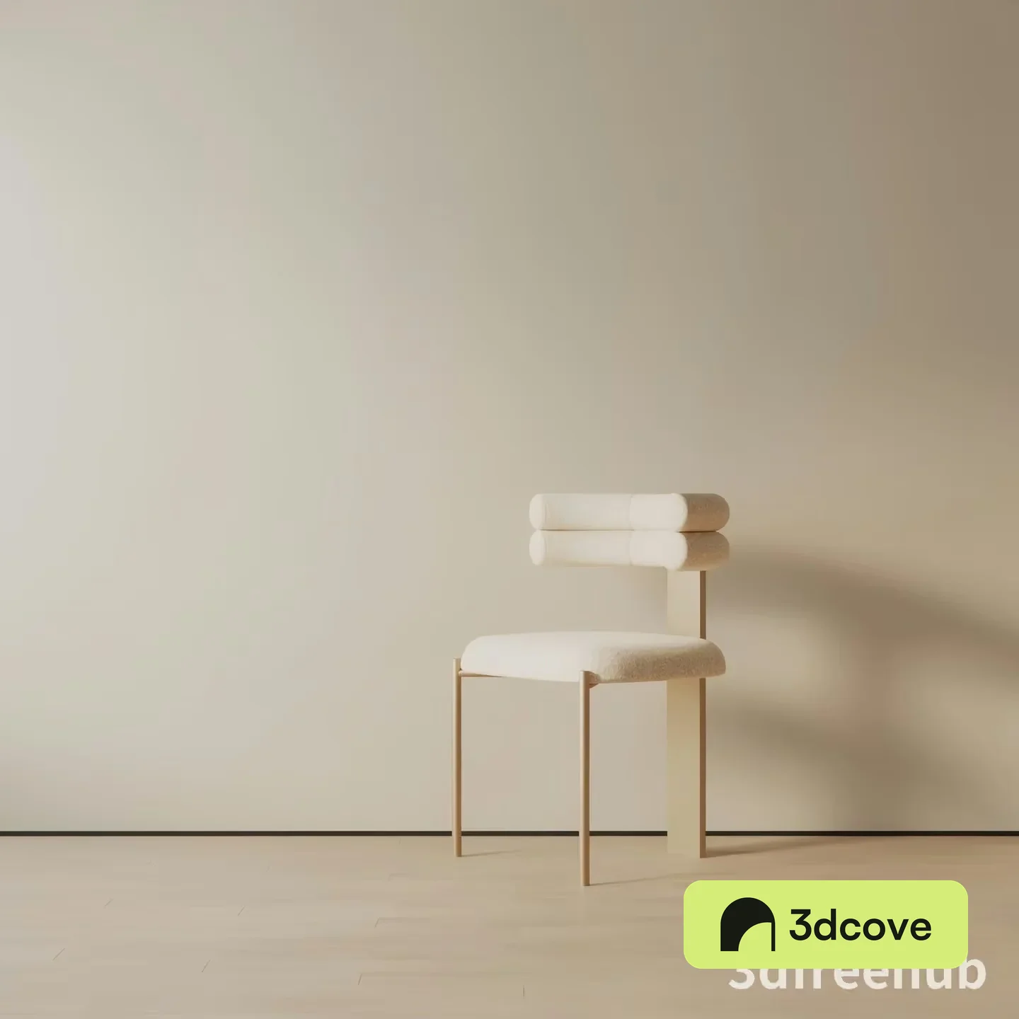 Minimalist Chair In A Beige Room