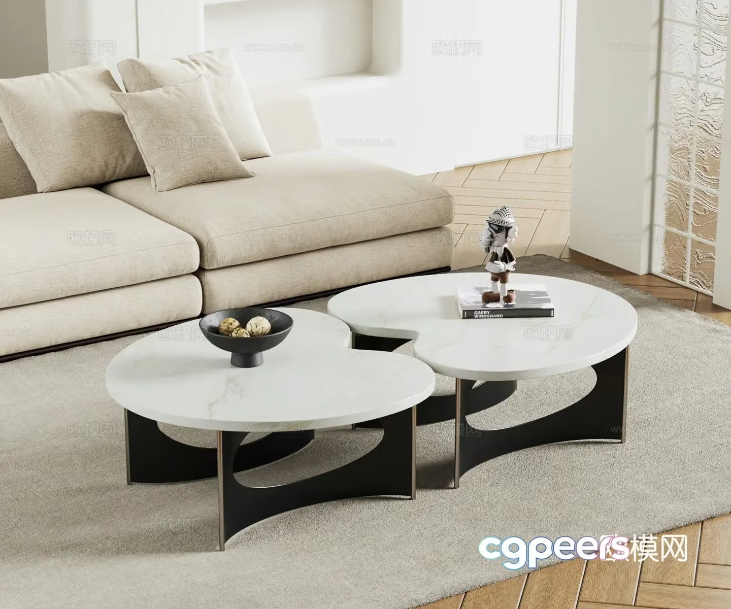 Modern coffee table 3d model