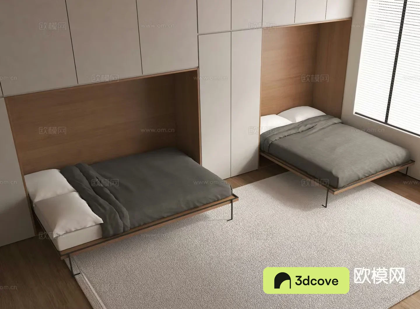 Modern invisible bed folding bed cabinet bed sofa bed