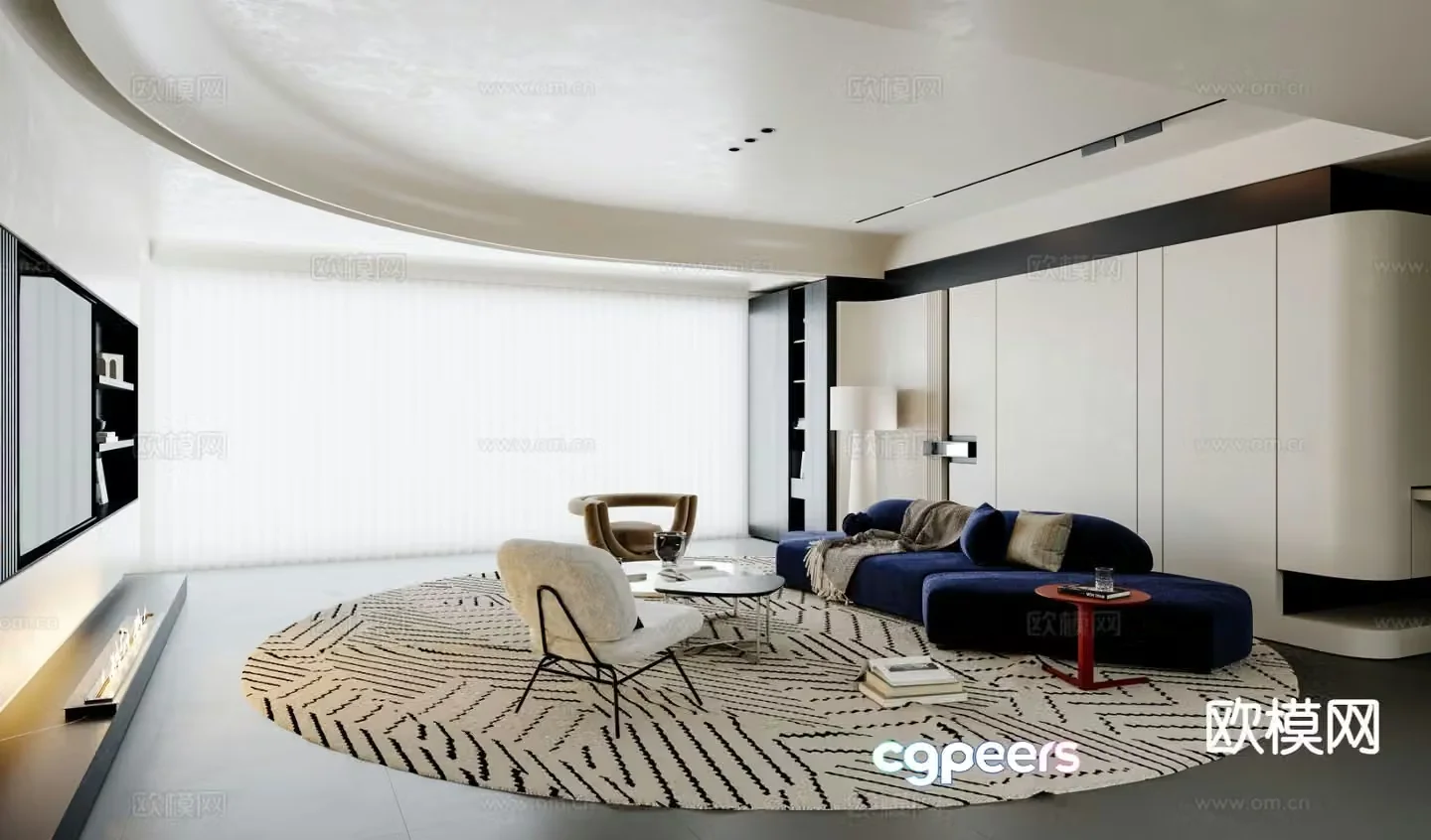 Modern living room 3d model