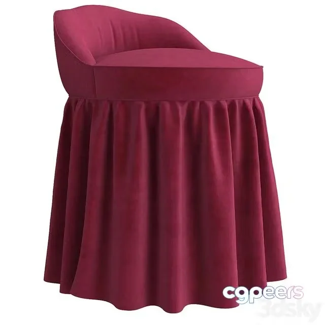 3ds Max Free – Monogrammed Slipcovered Swivel Stool Ballard Designs