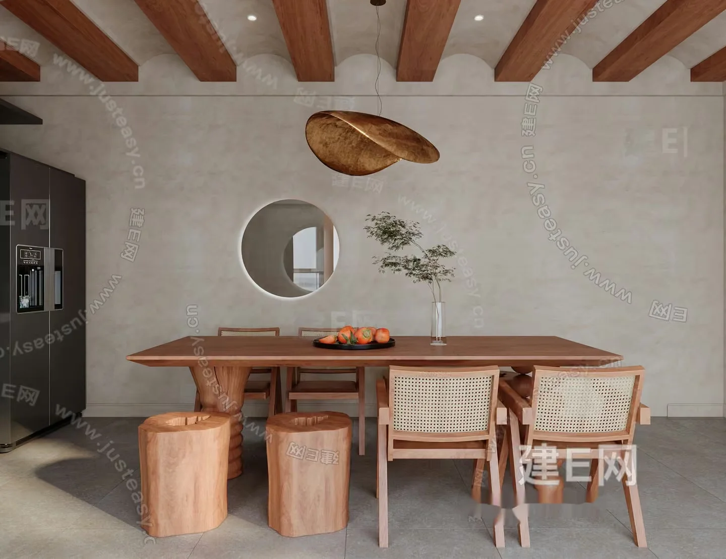 Modern Dining Room 3D Model – 9172 – VRAY Render