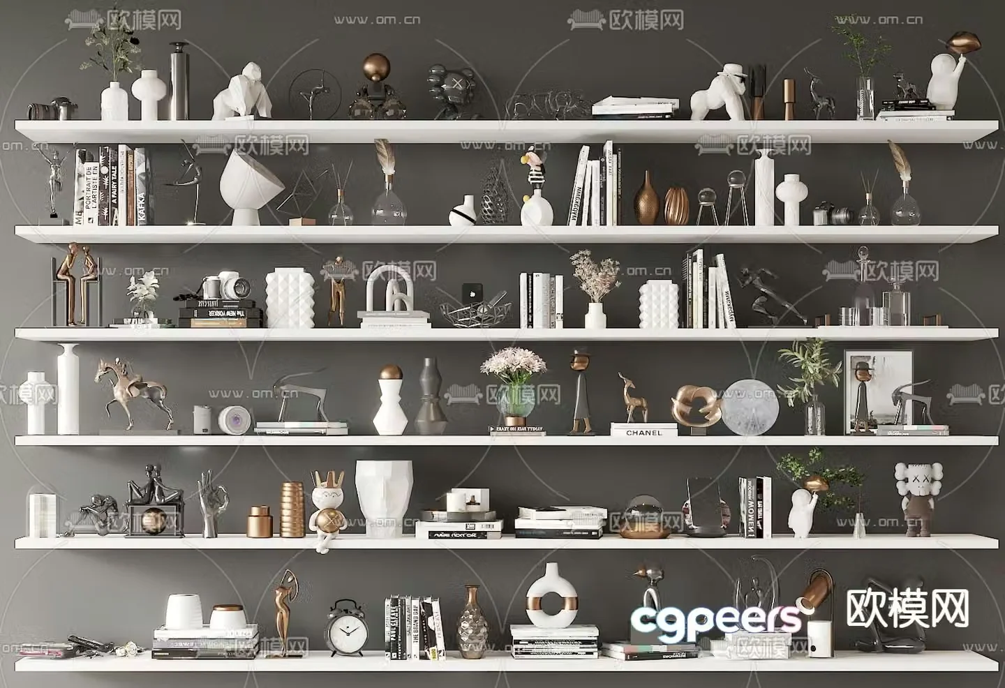 Modern ornaments Ornaments Books Sculpture 3d model