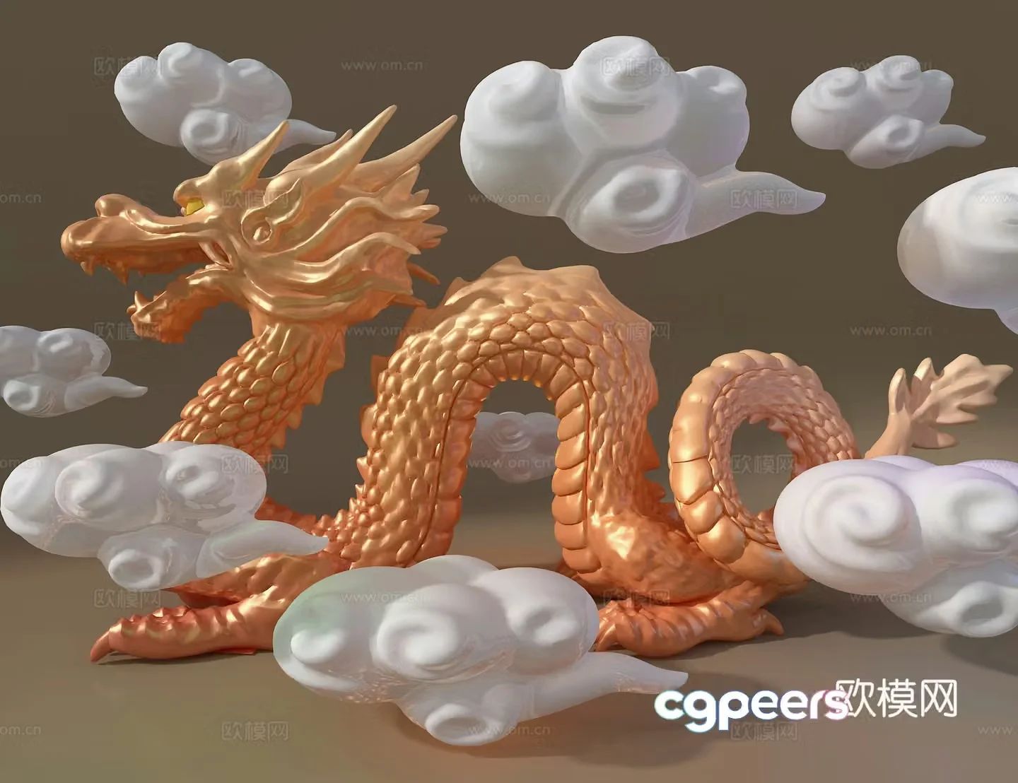 Dragon sculpture 3d model