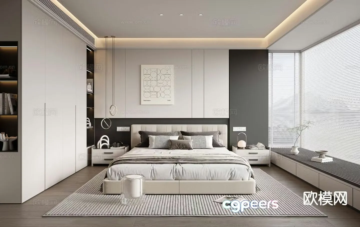 Modern bedroom master bedroom 3d model