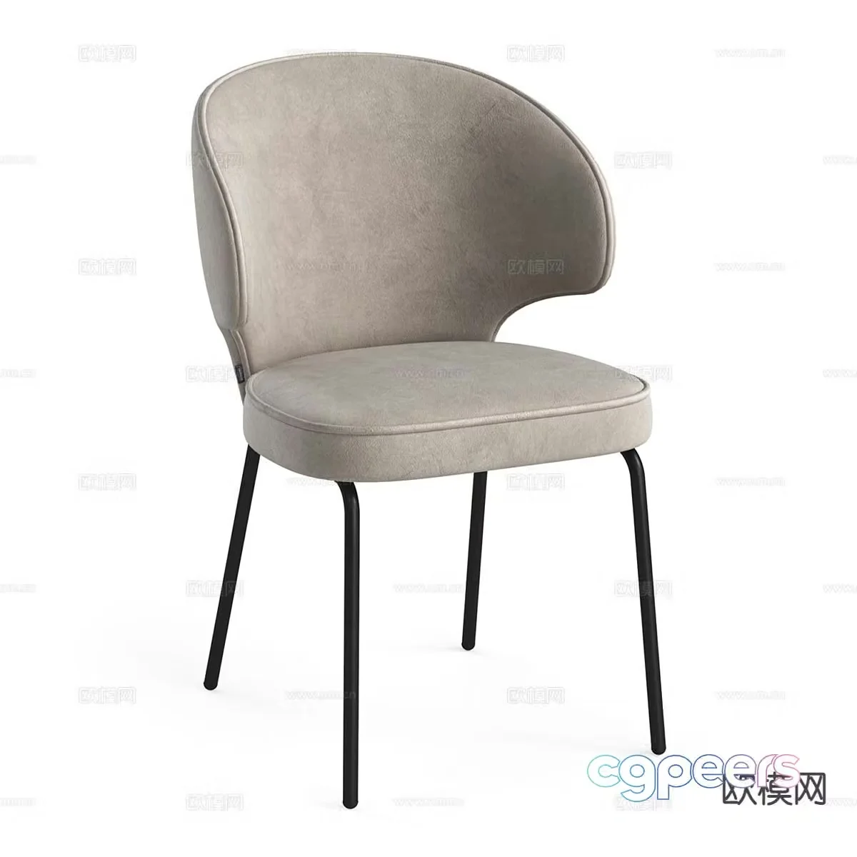 Modern chair dining chair 3d model