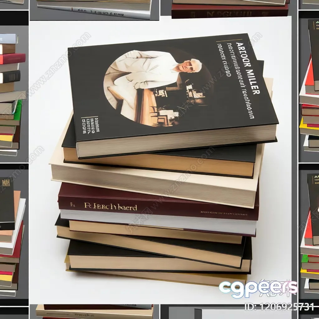 A Stack Of Books 3D Model – 9257 – VRAY Render