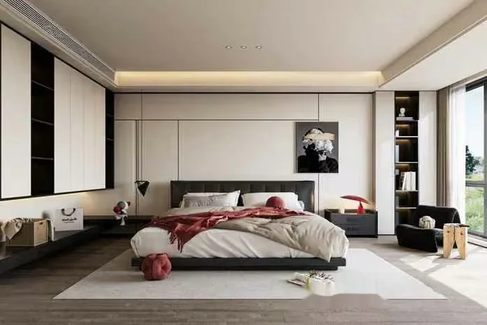 Modern Minimalist Bedroom 3D Model – 8496 – VRAY Render