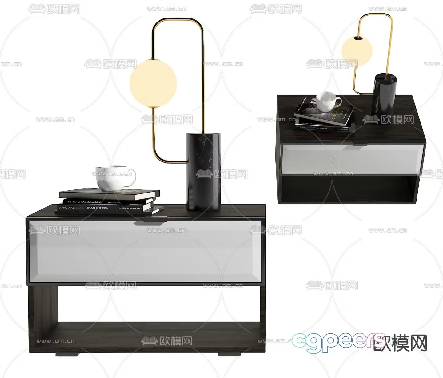 Modern bedside table 3d model