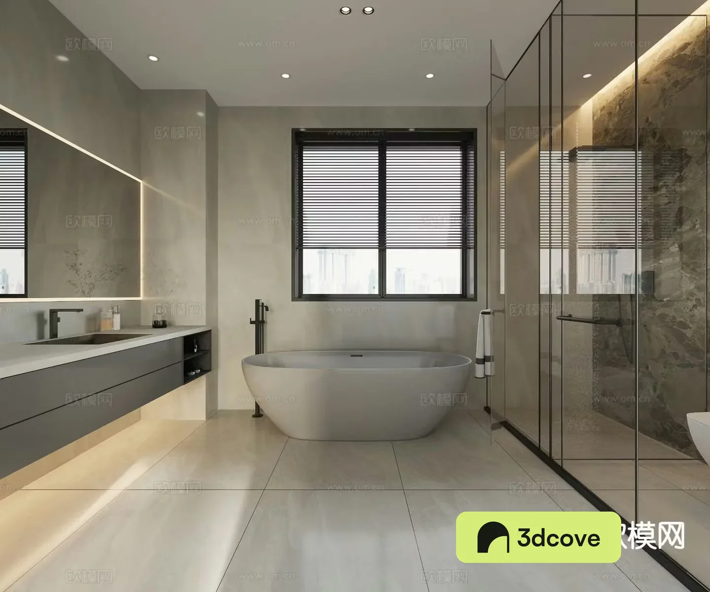Modern bathroom toilet