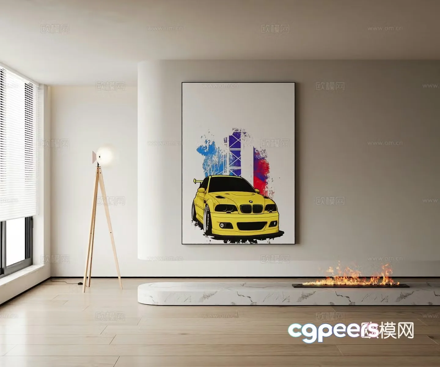 Modern decorative painting 3d model