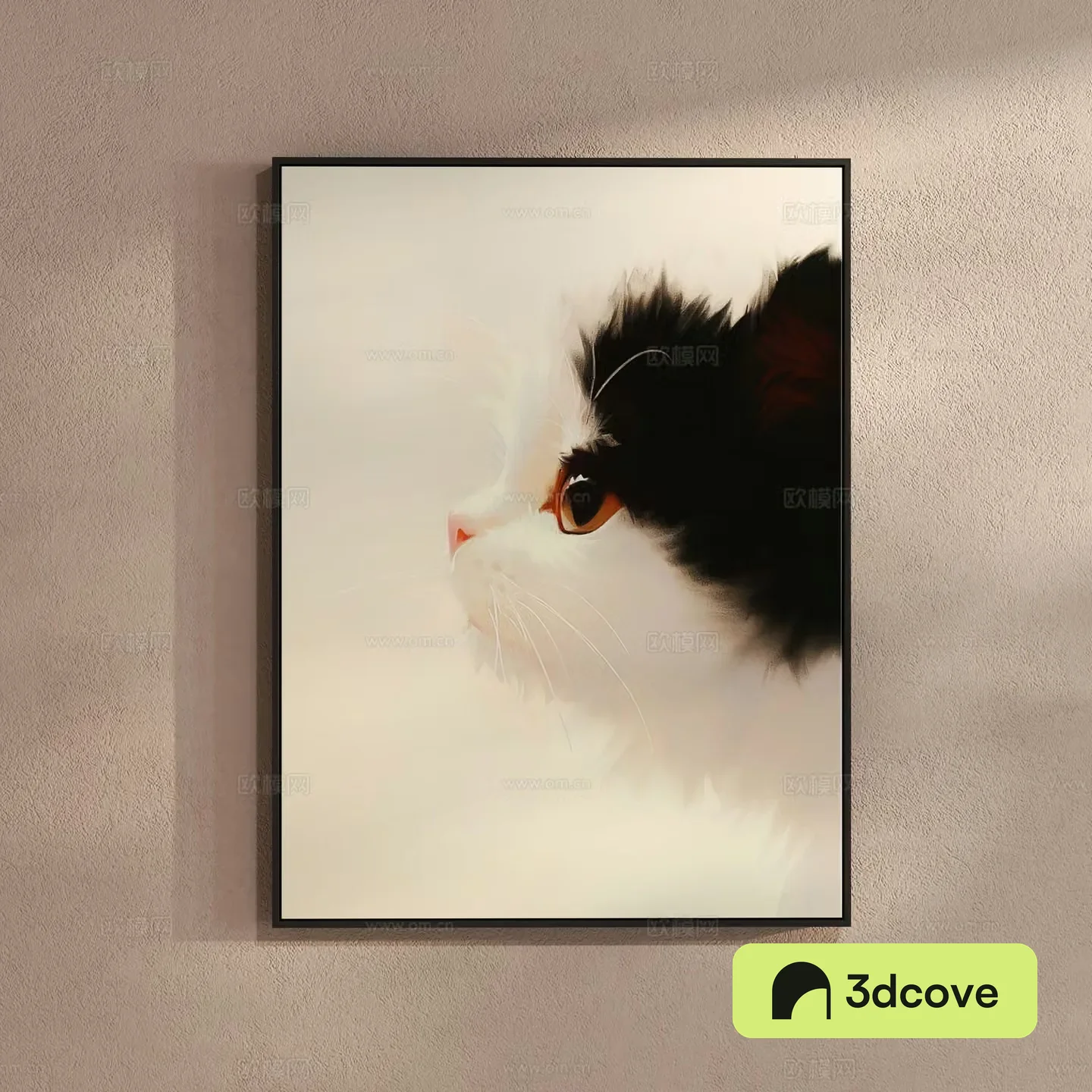 Modern cat art painting decorative painting