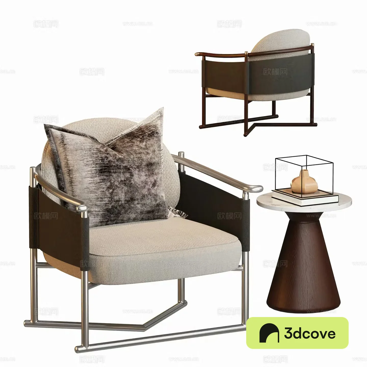 Modern Chinese casual chair sofa chair side