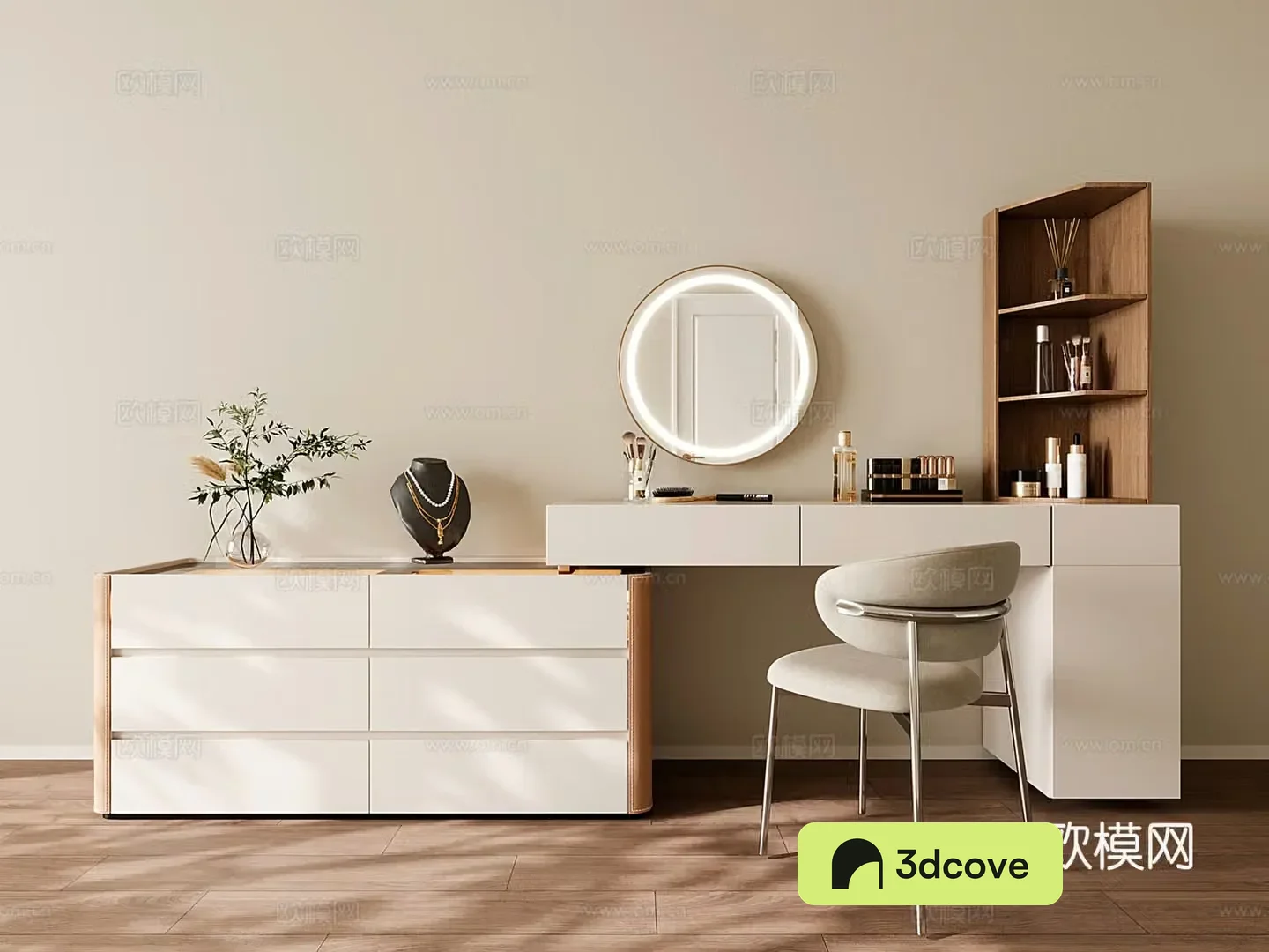 Modern cream style dressing table