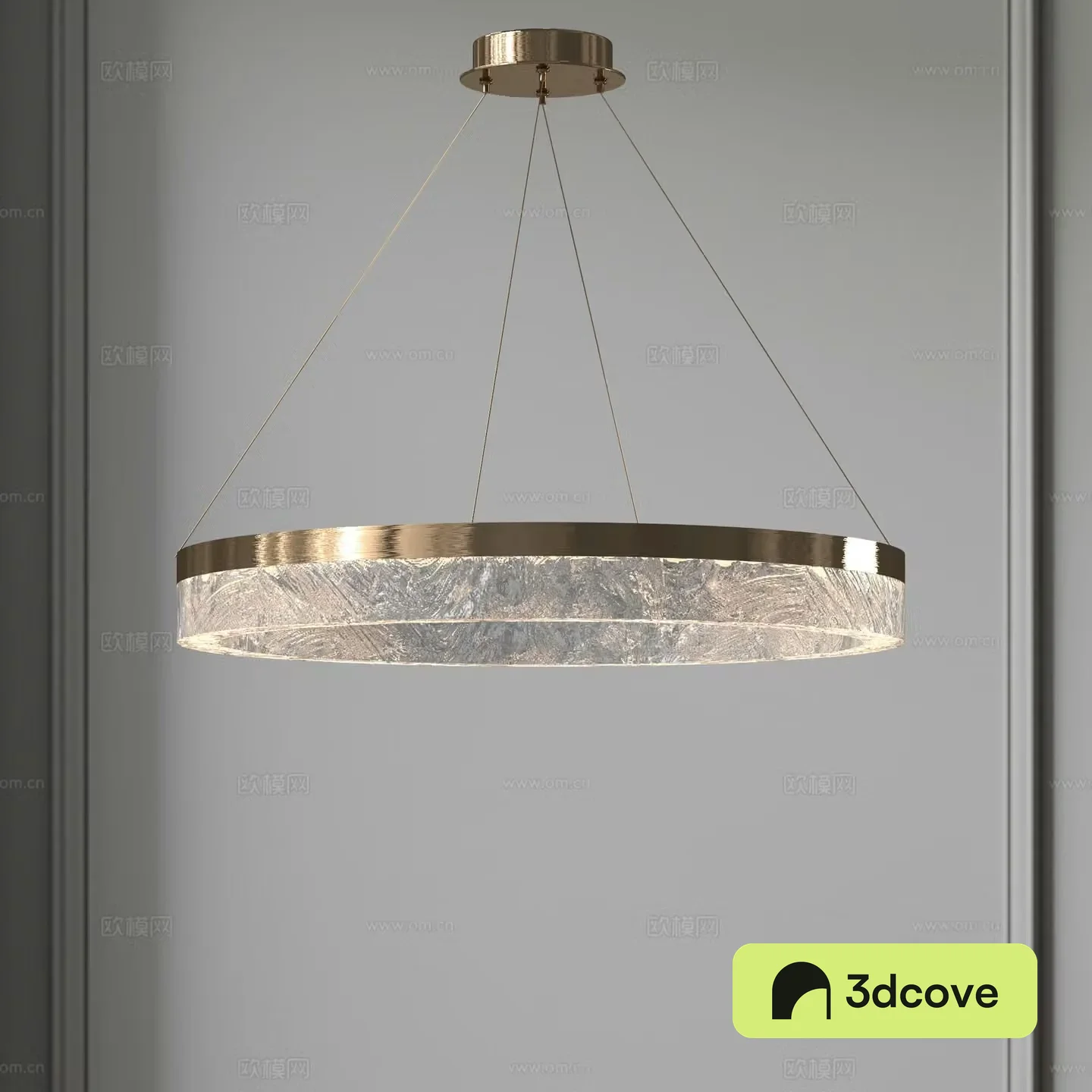 Light luxury chandelier Ice crack art chandelier Ring chandelier